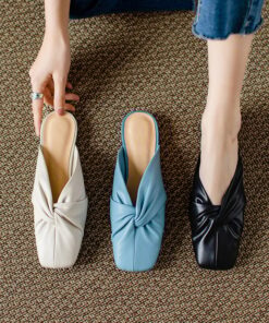 CHIKO Laketa Square Toe Block Heels Clogs/Mules Shoes