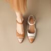 Buy CHIKO Lakisha Pointy Toe Block Heels Slingback Shoes online shopping cheap