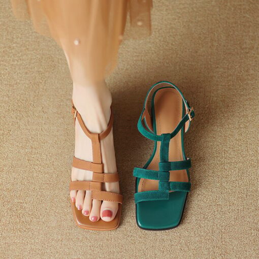 Buy CHIKO Lakresha Open Toe Block Heels T-Strap Shoes online shopping cheap