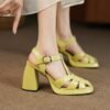 Buy CHIKO Lala Square Toe Block Heels Platforms Sandals online shopping cheap