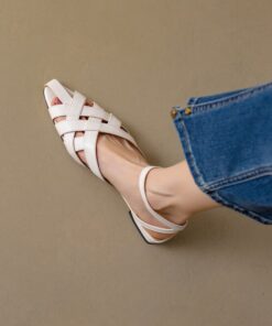 CHIKO Lamesha Peep Toe Block Heels Flats Sandals