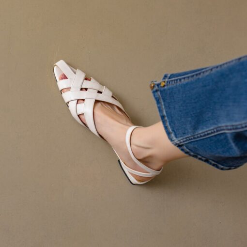 Buy CHIKO Lamesha Peep Toe Block Heels Flats Sandals online shopping cheap