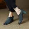 Buy CHIKO Landra Square Toe Block Heels Ankle Boots online shopping cheap