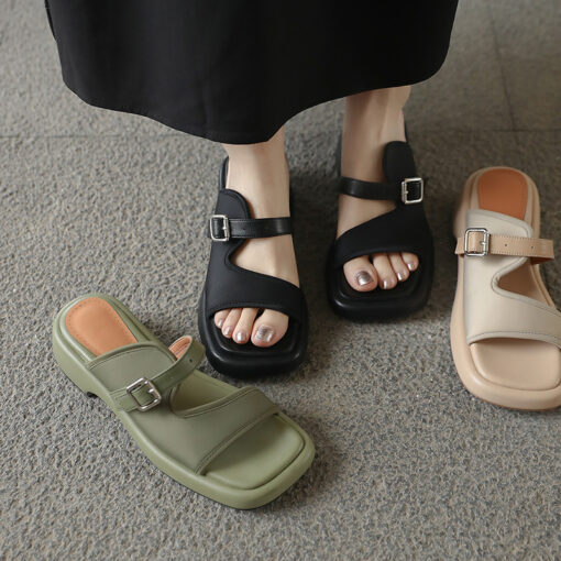 Buy CHIKO Laquita Open Toe Block Heels Slides Sandals online shopping cheap