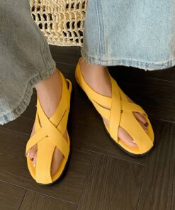 CHIKO Lashea Peep Toe Block Heels Flats Sandals