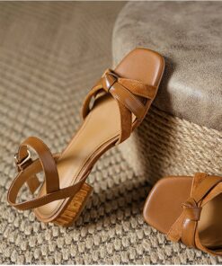 CHIKO Laurelei Open Toe Block Heels Flats Sandals