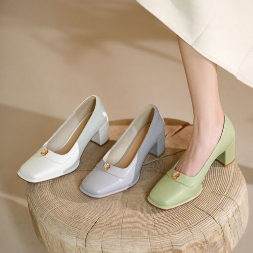 Buy CHIKO Lesly Square Toe Block Heels Pumps Shoes online shopping cheap