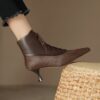 Buy CHIKO Lillian Pointy Toe Kitten Heels Ankle Boots online shopping cheap
