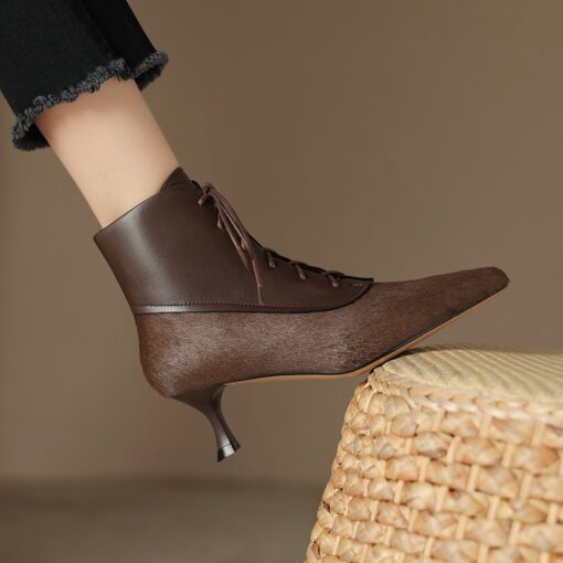 Buy CHIKO Lillian Pointy Toe Kitten Heels Ankle Boots online shopping cheap