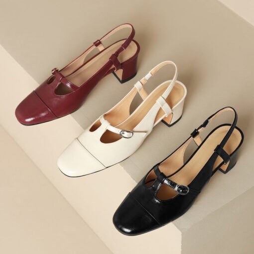 Buy CHIKO Lorin Square Toe Block Heels Slingback Shoes online shopping cheap