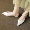 Buy CHIKO Lorrie Pointy Toe Block Heels Slingback Shoes online shopping cheap