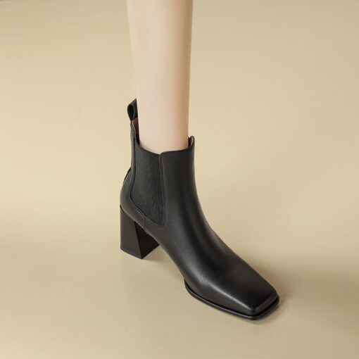 Buy CHIKO Luna Square Toe Block Heels Ankle Boots online shopping cheap
