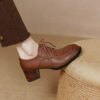 Buy CHIKO Madelon Square Toe Block Heels Oxfords Shoes online shopping cheap