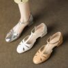 Buy CHIKO Mahalia Round Toe Block Heels T-Strap Shoes online shopping cheap