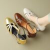 Buy CHIKO Makaila Round Toe Chunky Heels T-Strap Shoes online shopping cheap