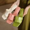 Buy CHIKO Makenzee Open Toe Block Heels Slides Sandals online shopping cheap