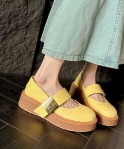 CHIKO Marie Claire Round Toe Flatforms Mary Jane Shoes