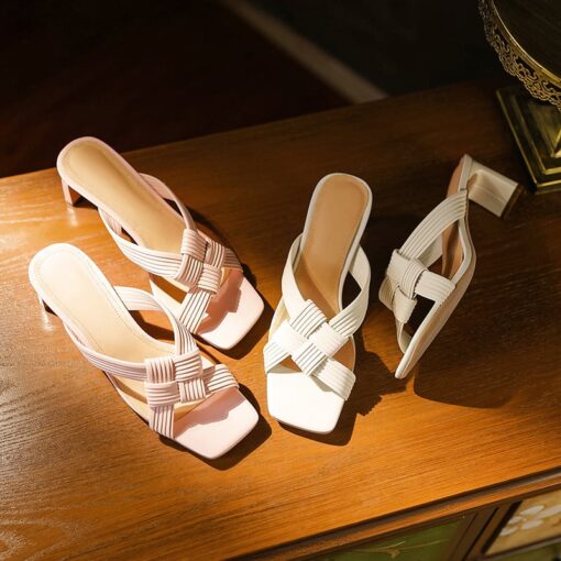 Buy CHIKO Marie Elaine Open Toe Chunky Heels Slides Sandals online shopping cheap