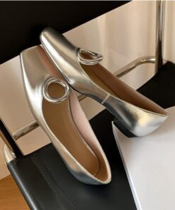 CHIKO Marie Eve Square Toe Block Heels Pumps Shoes