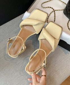 CHIKO Marie Jeanne Open Toe Block Heels Heeled Sandals