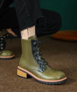 CHIKO Marisabel Square Toe Block Heels Ankle Boots