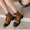 Buy CHIKO Marisabela Round Toe Block Heels Ankle Boots online shopping cheap