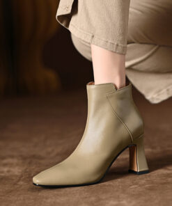 CHIKO Marisol Square Toe Chunky Heels Ankle Boots