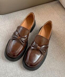 CHIKO Marjani Round Toe Block Heels Loafers Shoes