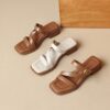 Buy CHIKO Mary Margaret Open Toe Block Heels Slides Sandals online shopping cheap