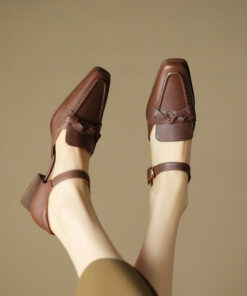 CHIKO Maryellen Square Toe Block Heels Pumps Shoes