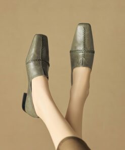 CHIKO Maryjane Square Toe Block Heels Pumps Shoes