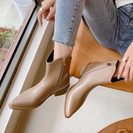 Buy CHIKO Matusha Pointy Toe Block Heels Ankle Boots online shopping cheap