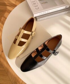 CHIKO Meda Square Toe Block Heels T-Strap Shoes