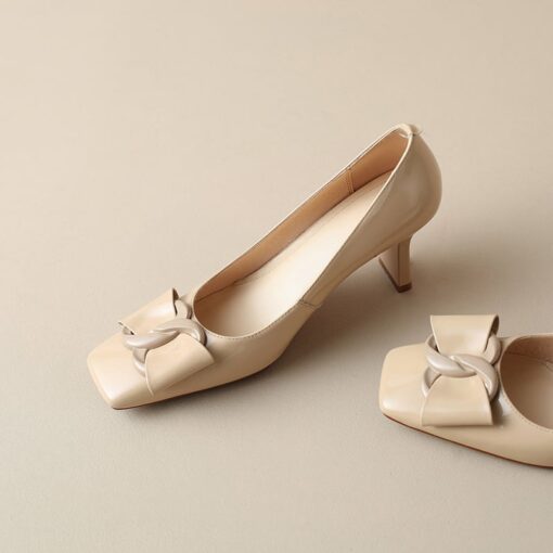 Buy CHIKO Melanie Square Toe Chunky Heels Pumps Shoes online shopping cheap