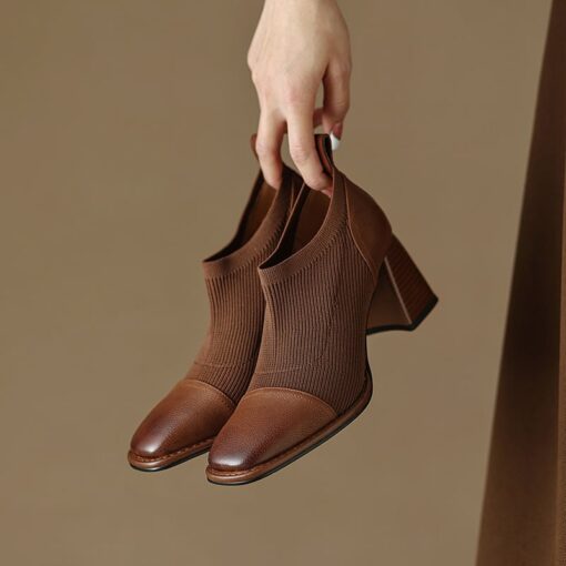 Buy CHIKO Mikenzie Square Toe Block Heels Ankle Boots online shopping cheap