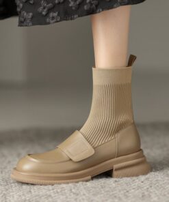 CHIKO Mora Round Toe Block Heels Ankle Boots