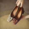 Buy CHIKO Mykayla Square Toe Block Heels Pumps Shoes online shopping cheap