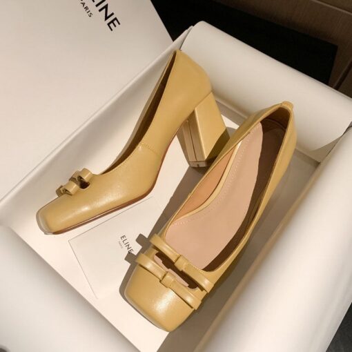 Buy CHIKO Nachine Square Toe Block Heels Pumps Shoes online shopping cheap
