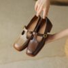 Buy CHIKO Naomi Square Toe Block Heels T-Strap Shoes online shopping cheap