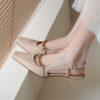 Buy CHIKO Natesha Square Toe Kitten Heels Slingback Shoes online shopping cheap