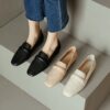 Buy CHIKO Nelia Square Toe Block Heels Loafers Shoes online shopping cheap