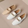 Buy CHIKO Nena Square Toe Block Heels Loafers Shoes online shopping cheap