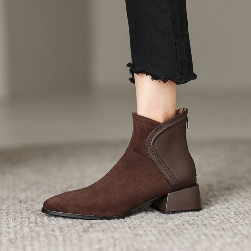 Buy CHIKO Neva Pointy Toe Block Heels Ankle Boots online shopping cheap