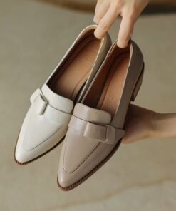 CHIKO Niki Pointy Toe Block Heels Loafers Shoes