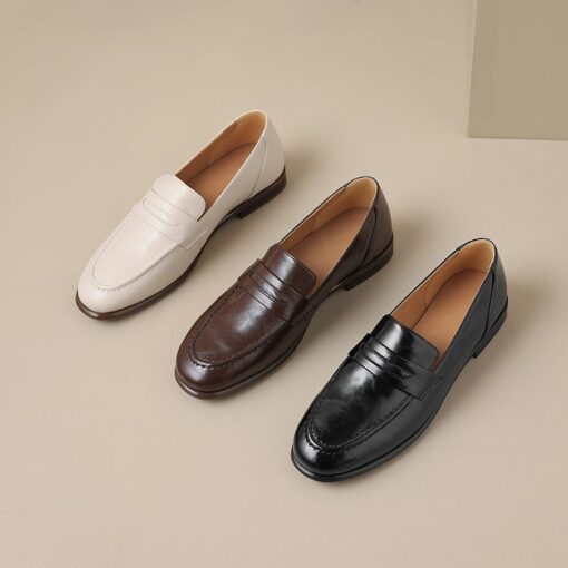 Buy CHIKO Nikia Round Toe Block Heels Loafers Shoes online shopping cheap