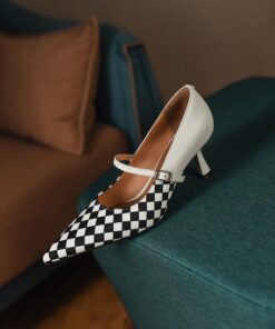 CHIKO Nina Pointy Toe Stiletto Mary Jane Shoes