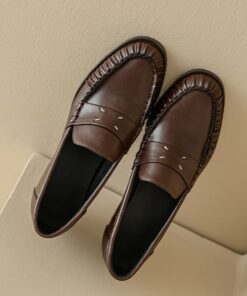CHIKO Nova Round Toe Block Heels Loafers Shoes