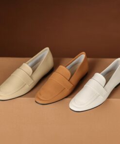 CHIKO Nu Round Toe Block Heels Loafers Shoes