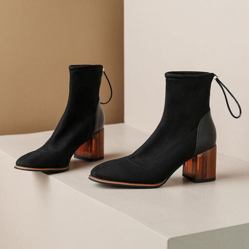 Buy CHIKO Nunila Round Toe Block Heels Ankle Boots online shopping cheap