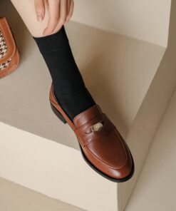 CHIKO Oaklynn Round Toe Block Heels Loafers Shoes